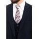 Dark Blue Color Classic Three Pieces Cotton Men's Suit