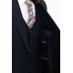 Dark Blue Color Classic Three Pieces Cotton Men's Suit
