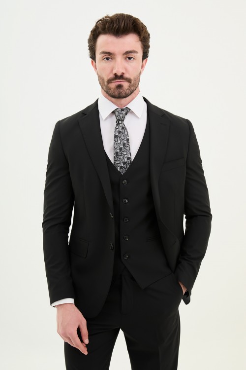 Black Color Classic Men's Suit