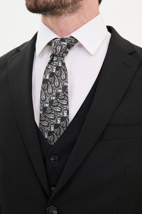 Black Color Classic Men's Suit