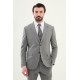 Grey Color Check Pattern Classic Men's Suit
