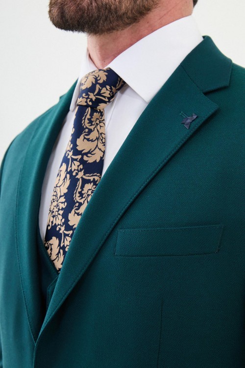 Emerald Color Classic Wool Men's Suit