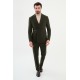 Khaki Color Fabric Belted Design Smart Casual Men's Suit