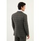 Black Color Check Pattern Design Classic Men's Suit