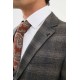 Black Color Check Pattern Design Classic Men's Suit