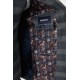Dark Blue Color Check Pattern Design Classic Men's Suit