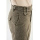 Khaki Color Casual Wool Men's Belted Suit