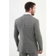 Grey Color Check Patterned Design Classic Men's Suit