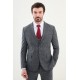 Dark Blue Color Check Pattern Design Classic Men's Suit