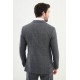 Dark Blue Color Check Pattern Design Classic Men's Suit