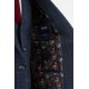 Dark Blue Color Classic Check Pattern Men's Suit