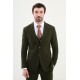 Khaki Color Classic Wool Men's Suit