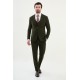 Khaki Color Classic Wool Men's Suit