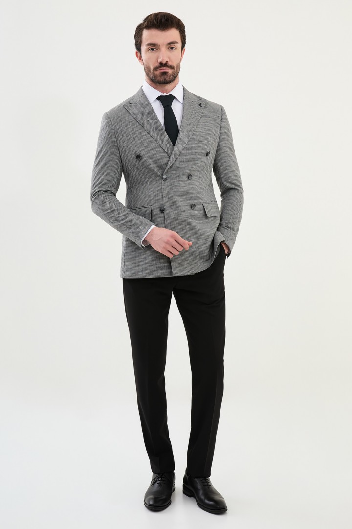 Black Color Classic Men's Suit Outfit