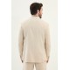 Beige Color Casual Men's Linen Suit