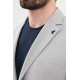 Grey Color Casual Striped Men's Suit