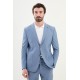 Blue Color Casual Striped Men's Suit