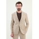 Beige Color Casual Striped Men's Suit