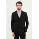 Black Color Double Breasted Wool Men's Suit