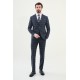 Dark Blue Color Double Breasted Wool Men's Suit