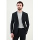 Dark Blue Color Casual Striped Men's Suit