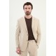 Beige Color Casual Striped Men's Suit