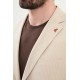Beige Color Casual Striped Men's Suit