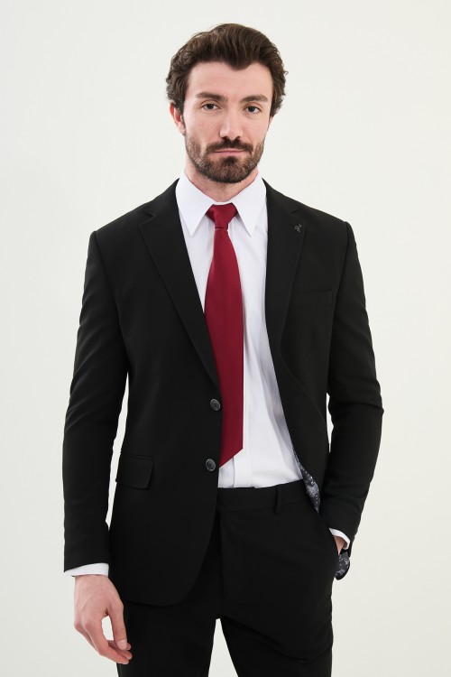 Black Color Classic Men's Suit