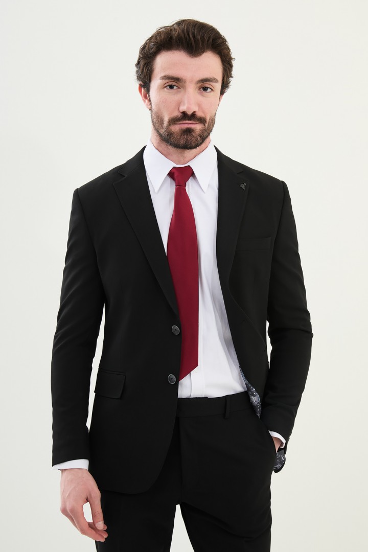 Black Color Classic Men's Suit
