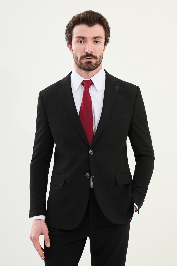 Black Color Classic Men's Suit