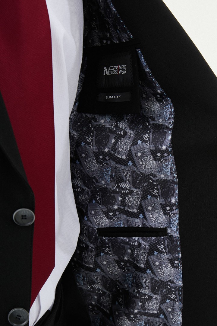 Black Color Classic Men's Suit