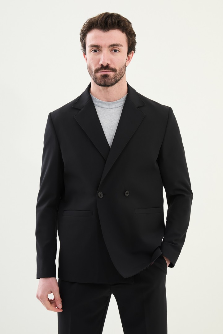 Black Color Casual Oversize Men's Suit