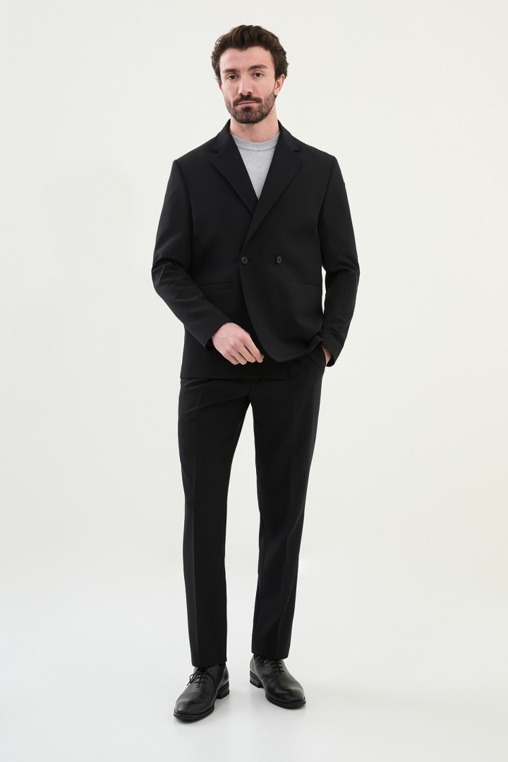 Black Color Casual Oversize Men's Suit