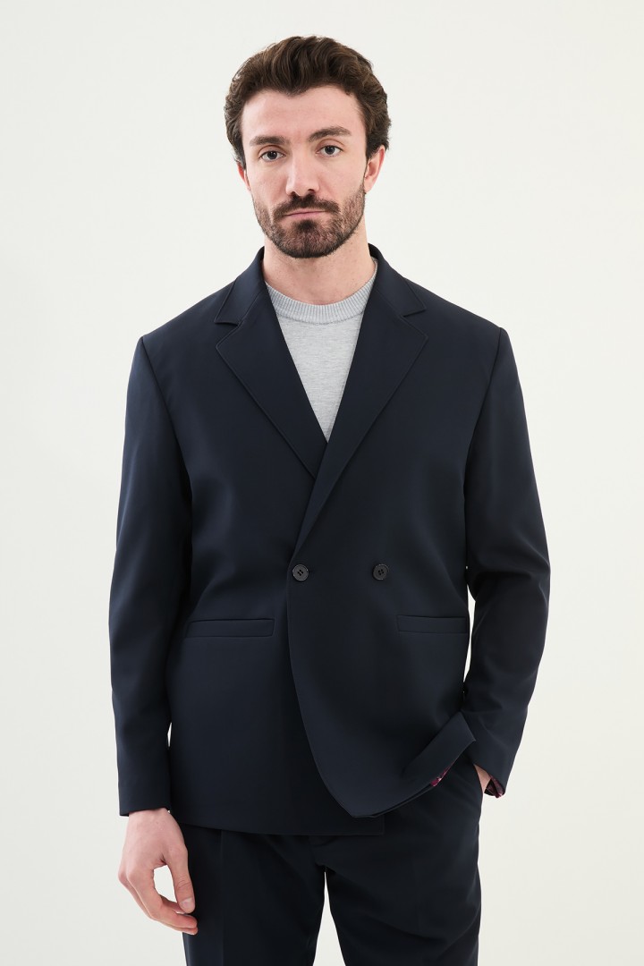 Dark Blue Color Casual Oversize Men's Suit