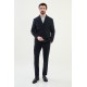 Dark Blue Color Casual Oversize Men's Suit