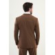 Brown Color Classic Double Breasted Wool Men's Suit