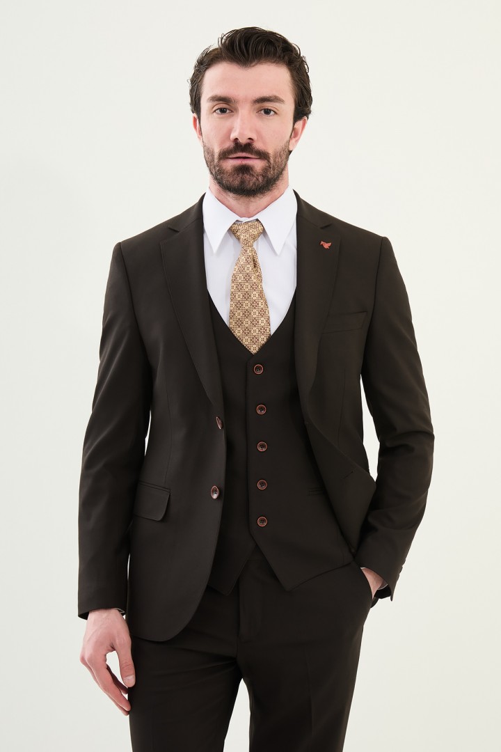 Brown Color Classic Men's Suit