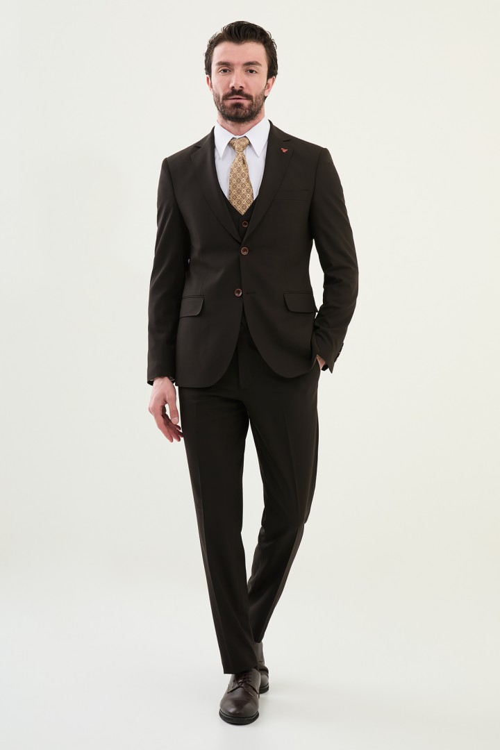Brown Color Classic Men's Suit