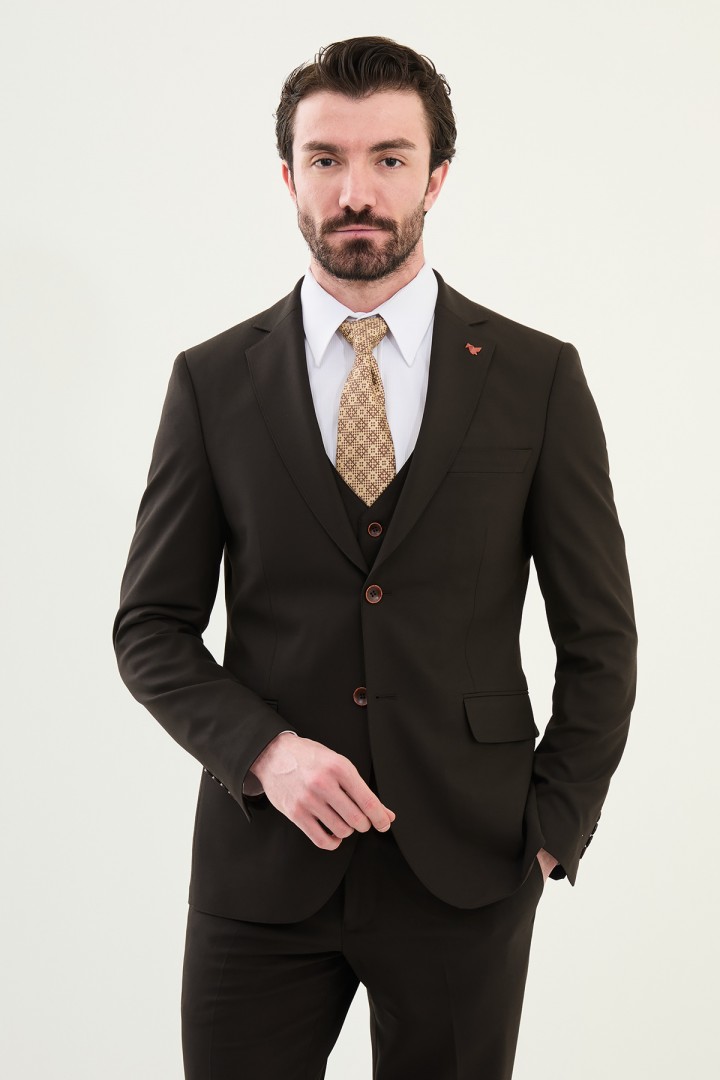 Brown Color Classic Men's Suit